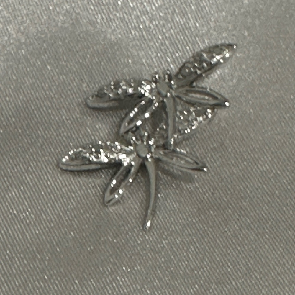 Sterling Silver Double Dragonfly diamond pendant NEW - Picture 5 of 6